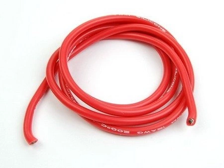 Przewód silikonowy miedziany ocynowany 20AWG - 100 żył - 0,5mm2 - czerwony - elastyczny