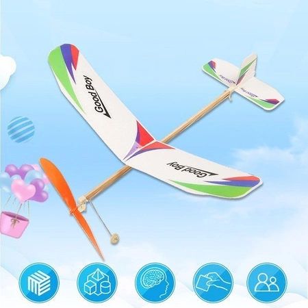 Model gumówki Sky Touch 470mm - samolot z napędem gumowym dla dzieci