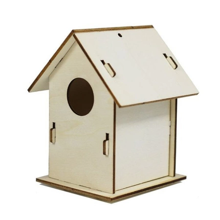 Domek dla Ptaków do malowania DIY - Wzór 2 - Drewniany karmnik