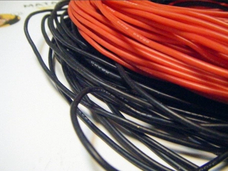 Przewód silikonowy miedziany ocynowany 24AWG - 66 żył - 0,20 mm2 - czerwony - elastyczny