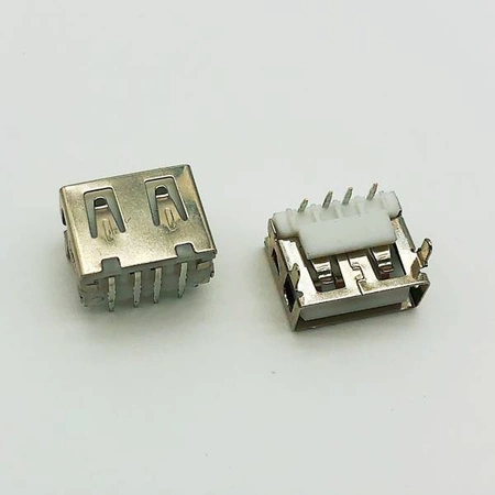 Gniazdo żeńskie USB AF10.0 krótki korpus 2-nóżki DIP - 10 szt - THT