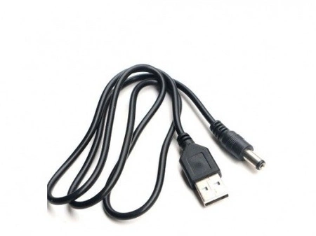 Przewód USB typu A - DC 5,5 x2,1mm - kabel zasilający - 100cm