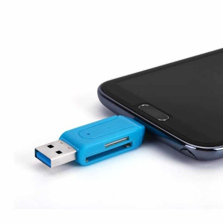 Adapter OTG USB - MicroUSB - Czytnik kart SD/T-Flash - OTG card reader