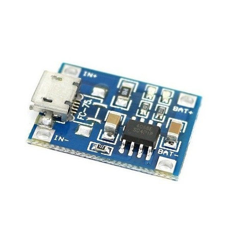 Ładowarka Micro USB - 1000mA na Li-pol 1S (3,7V) - TP4056